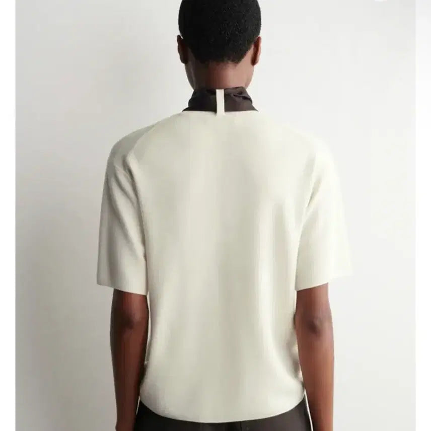 [BUNJANG] COS Merino Wool T-shirt with Scarf Detail (L) / cos 코스 스카프 디테일 메리노 울 티셔츠 (L)