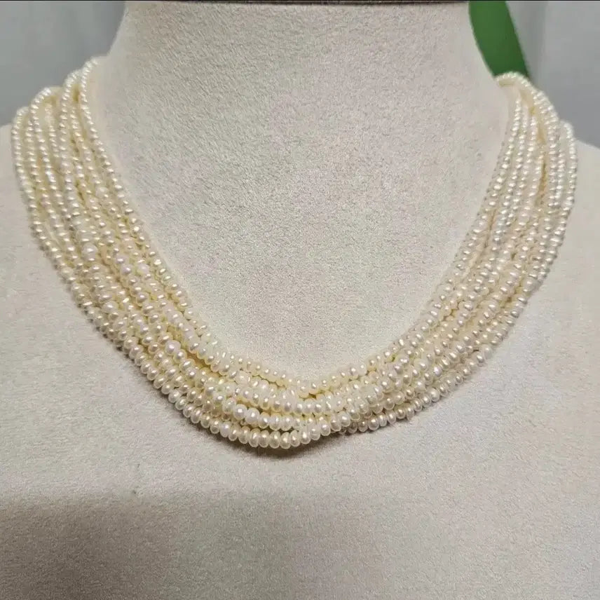 [BUNJANG] Natural Pearl 8-Strand Necklace / 천연 진주 목걸이 8줄