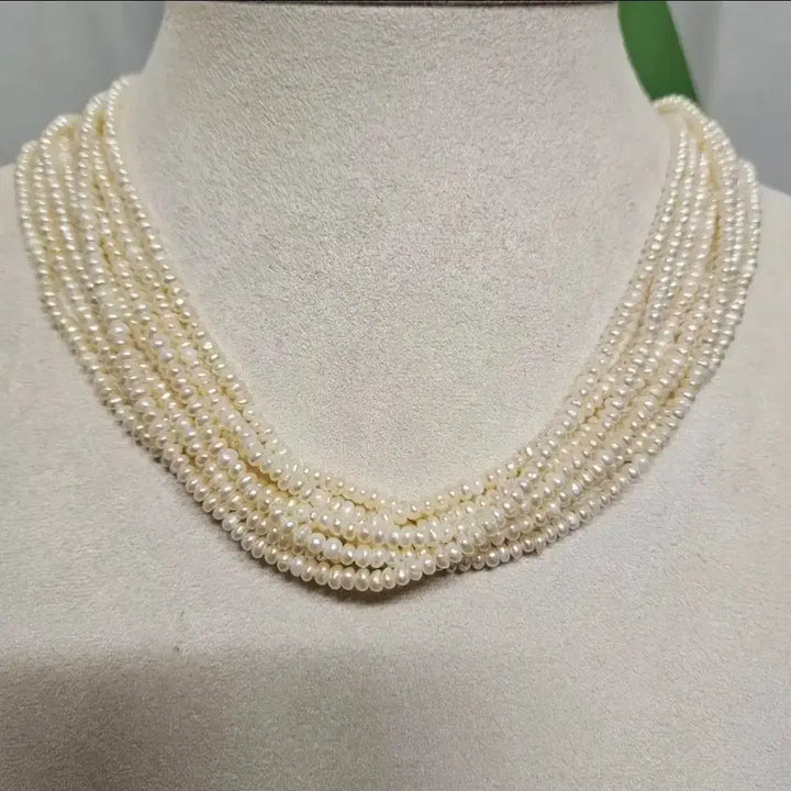 [BUNJANG] Natural Pearl 8-Strand Necklace / 천연 진주 목걸이 8줄