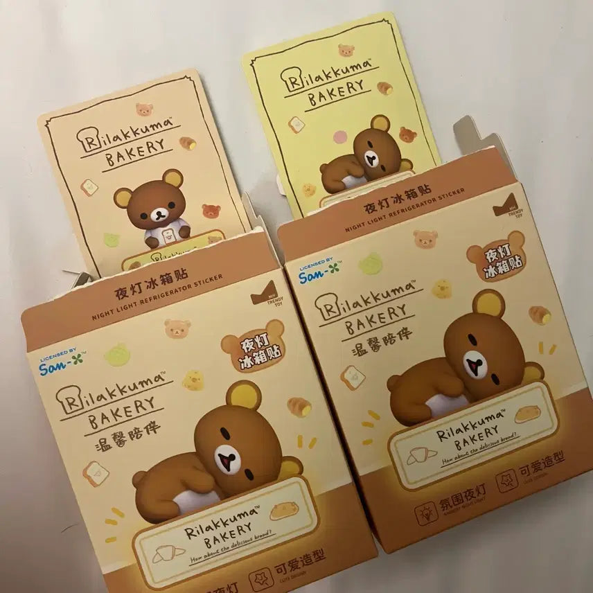 [BUNJANG] Rilakkuma Bakery Mood Lamp Magnet Set / 리락쿠마 베이커리 무드등 마그넷 냉장고 자석 리락쿠마 새상품 일괄