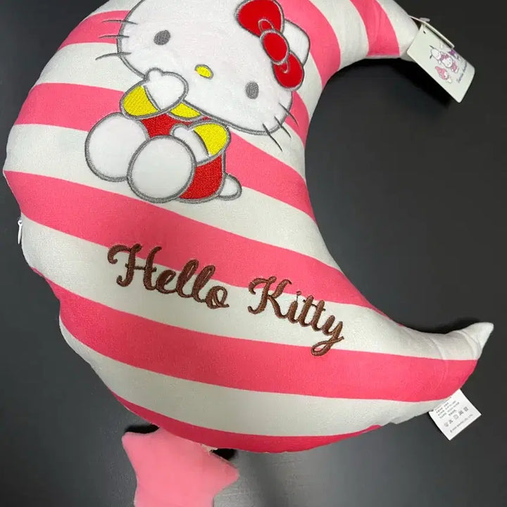 [BUNJANG] Hello Kitty "Dal Cushion" Pink Striped Cushion / 키티쿠션 키티 달쿠션