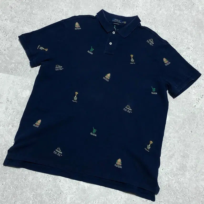 [BUNJANG] Polo Ralph Lauren Multi Logo Short Sleeve Polo T-Shirt / 폴로 랄프로렌 멀티 로고 반팔 카라티 티셔츠