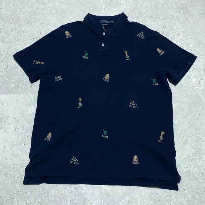 [BUNJANG] Polo Ralph Lauren Multi Logo Short Sleeve Polo T-Shirt / 폴로 랄프로렌 멀티 로고 반팔 카라티 티셔츠