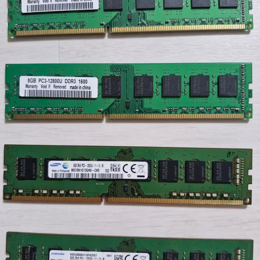 [BUNJANG] Samsung DDR3 8GB PC3-12800U RAM Modules (Set of 4) / 삼성 DDR3 8G 12800U 4개