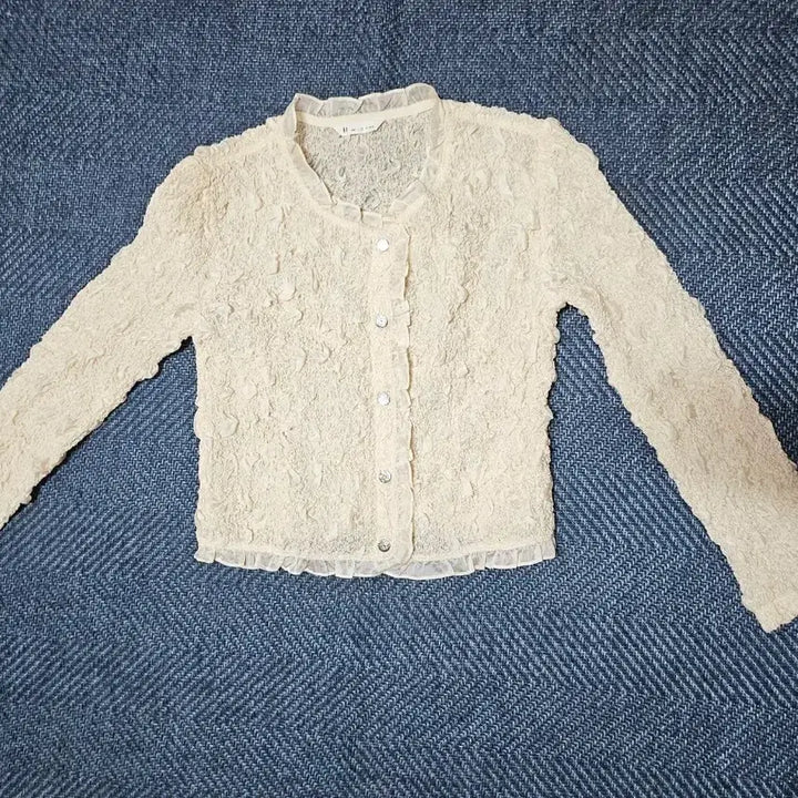 [BUNJANG] It Misha Cream Textured Cardigan / 잇 미샤 크림색 텍스처 가디건