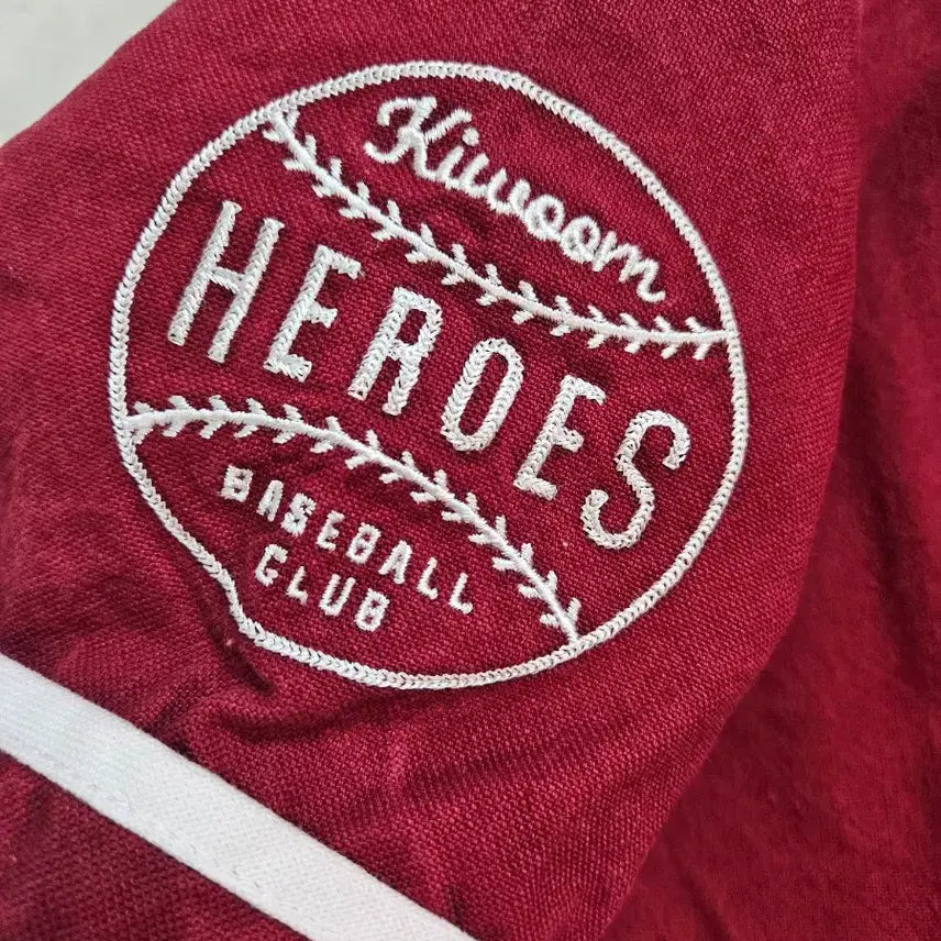 [BUNJANG] Musinsa x Kiwoom Heroes 2025 Burgundy Baseball Jersey / M 무신사 x 키움히어로즈 25 버건디 유니폼 야구복