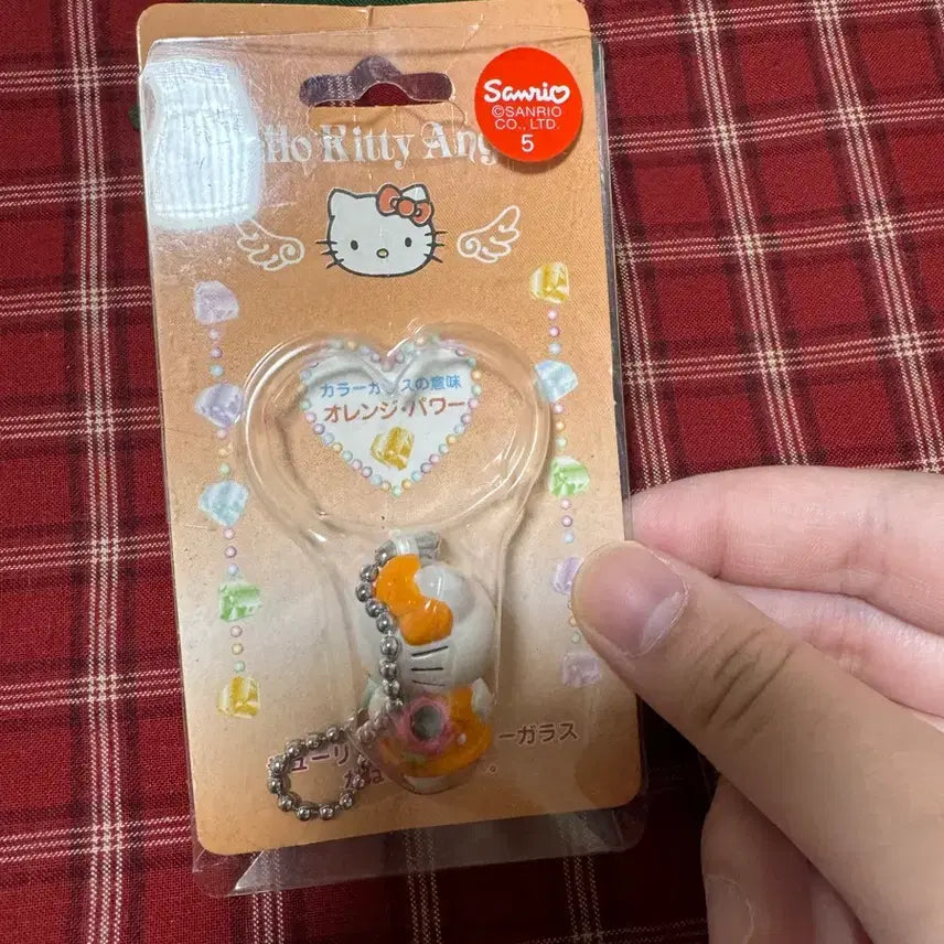 [BUNJANG] Vintage Hello Kitty Orange Kitty Figure Keychain / (오늘만 할인 )고전 헬로키티 주황 키티 피규어 키링 새상품 판매중