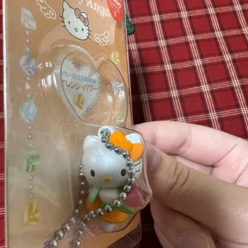 [BUNJANG] Vintage Hello Kitty Orange Kitty Figure Keychain / (오늘만 할인 )고전 헬로키티 주황 키티 피규어 키링 새상품 판매중