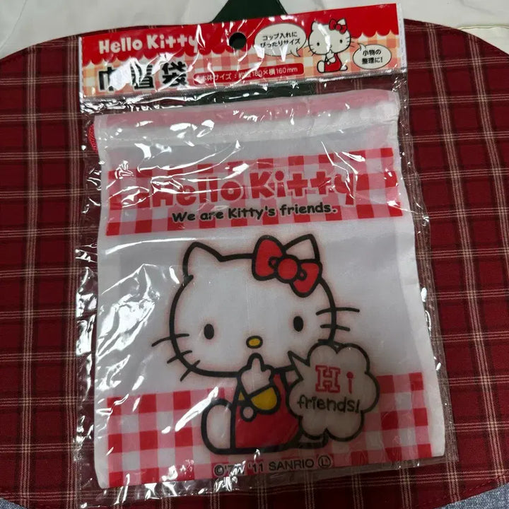 [BUNJANG] Vintage Hello Kitty Drawstring Pouch / 고전 헬로키티 복조리 파우치 미개봉 새상품 판매중