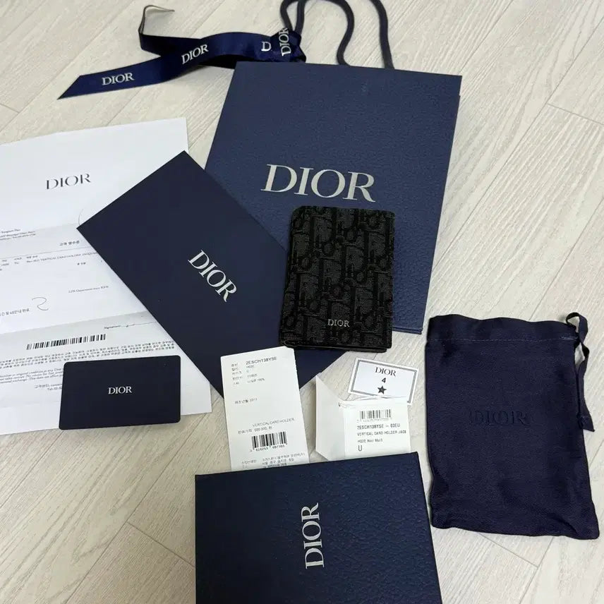 [BUNJANG] Dior Oblique Organizer Card Holder Black / (새상품급)디올 오블리크 오거나이저 카드지갑 블랙