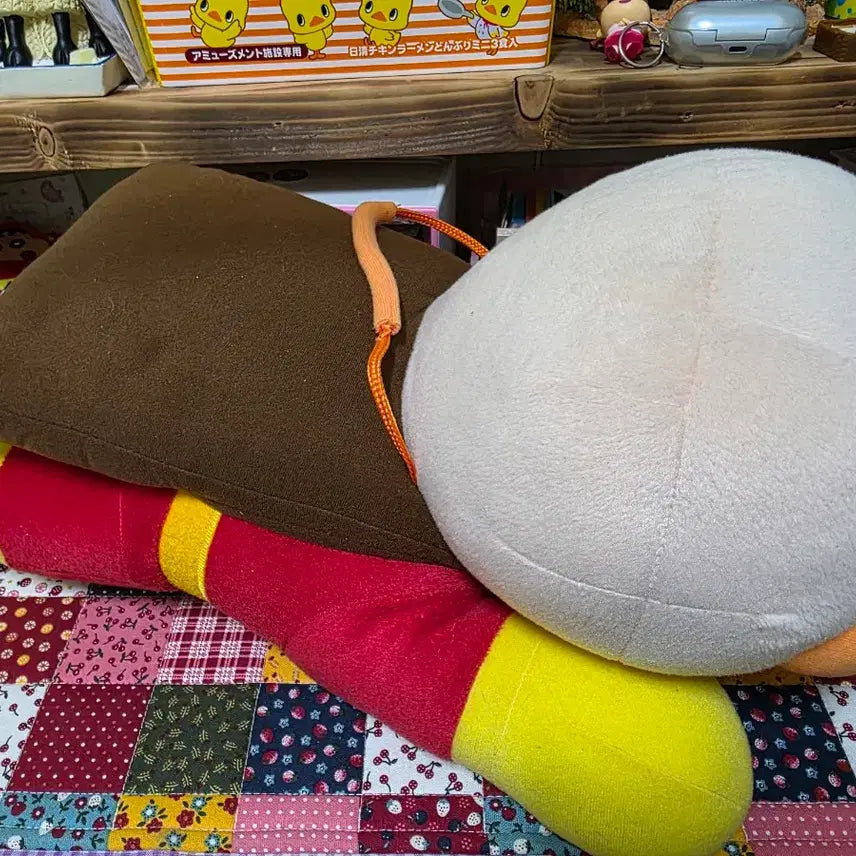 [BUNJANG] Anpanman Vintage Large Plush Cushion / 호빵맨 고전 인형 쿠션 빈티지 대형 앙팡맨