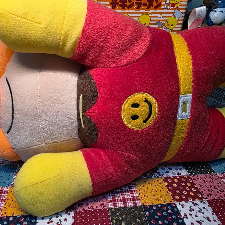[BUNJANG] Anpanman Vintage Large Plush Cushion / 호빵맨 고전 인형 쿠션 빈티지 대형 앙팡맨