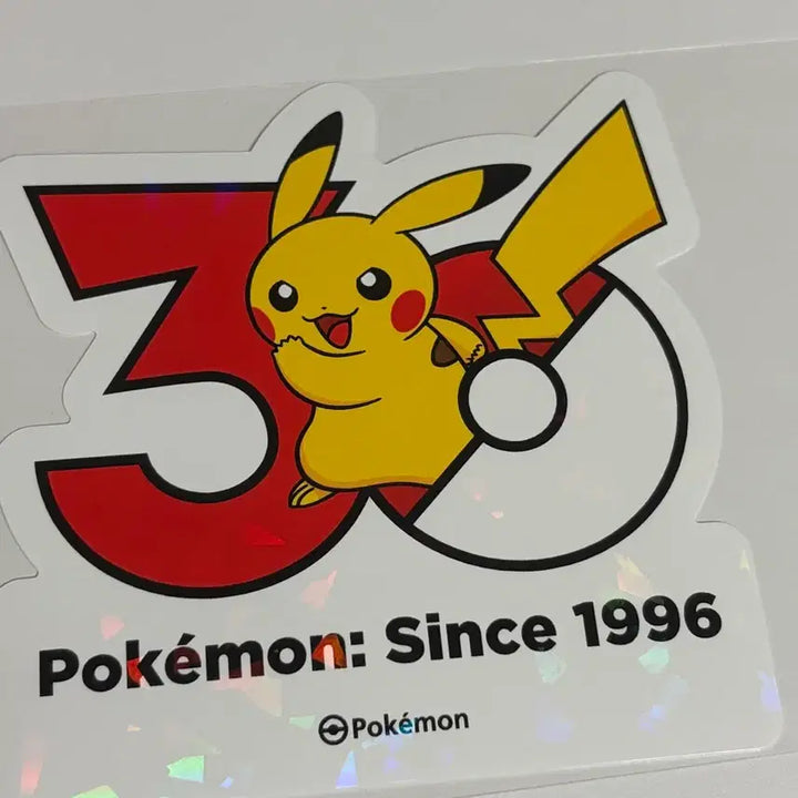 [BUNJANG] Pokemon 30th Anniversary Logo Sticker Pikachu / 포켓몬 30주년 로고 스티커 피카츄