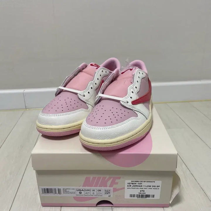 [BUNJANG] Air Jordan 1 Retro Low OG SP Travis Scott Sail Tropical Pink / 조던 1 x 트래비스 스캇 레트로 로우 OG SP 세일 트로피컬 핑크