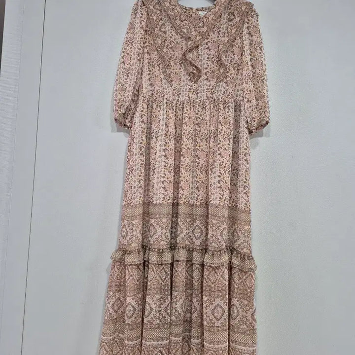 [BUNJANG] Thursday Island Floral Pattern Frill 7-Sleeve Long Dress / 써스데이아일랜드 원피스 22년제품