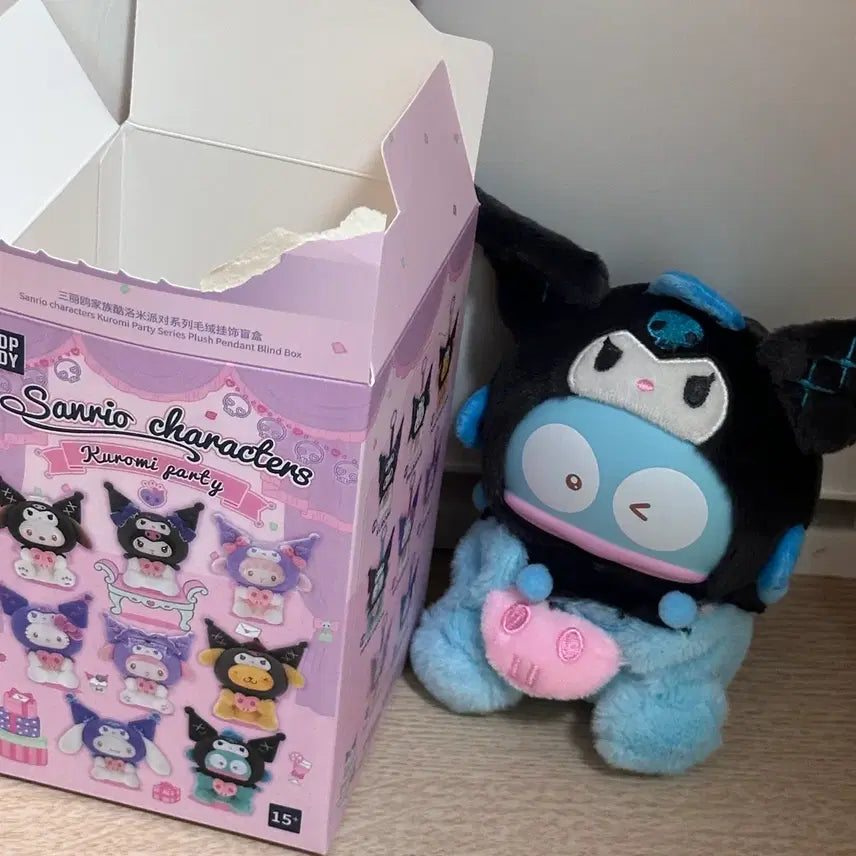 [BUNJANG] Sanrio Kuromi Party Series Plush Charm Hangyodon / 산리오 쿠로미 파티 시리즈 봉제 인형 한교동 인형 키링