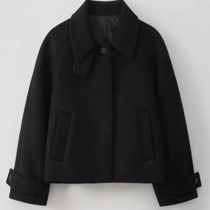 [BUNJANG] Nomellet Jeanne Wool Cropped Coat Navy Size 2 / 노멜렛 잔느 울 크롭 코트 네이비 (2 사이즈)