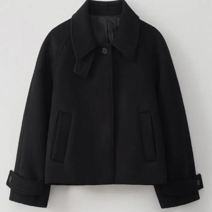 [BUNJANG] Nomellet Jeanne Wool Cropped Coat Navy Size 2 / 노멜렛 잔느 울 크롭 코트 네이비 (2 사이즈)