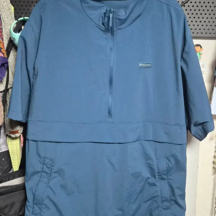 [BUNJANG] Discovery Expedition Short Sleeve Anorak Navy (Size 105) / 디스커버리 반팔 아노락 105 네이비