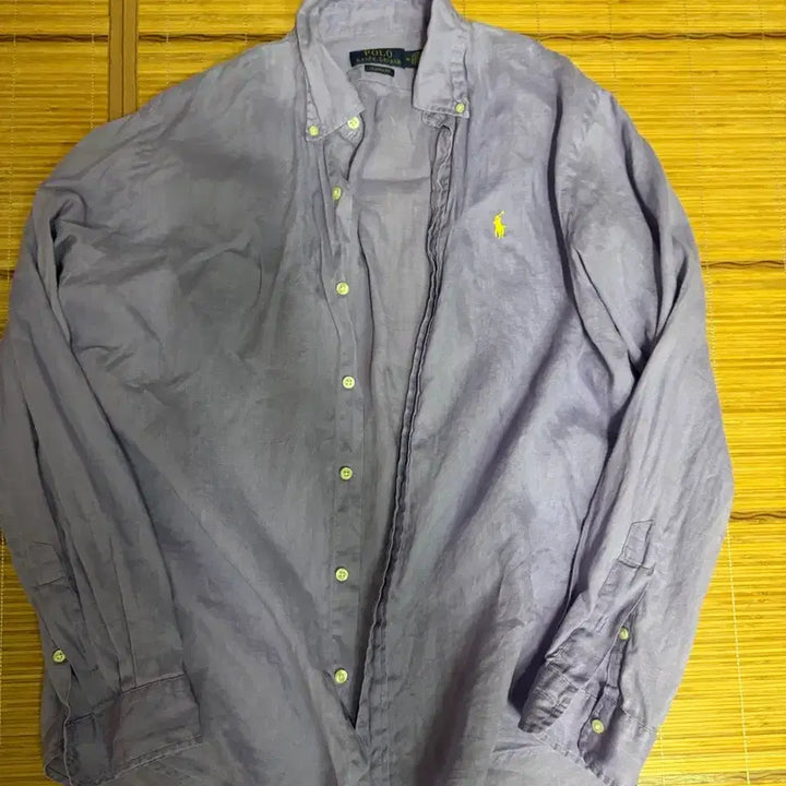 [BUNJANG] Polo Ralph Lauren Lavender Linen Blend Shirt (100L) / 폴로 랄프로렌 셔츠 라벤더 린넨 마 남방 100L