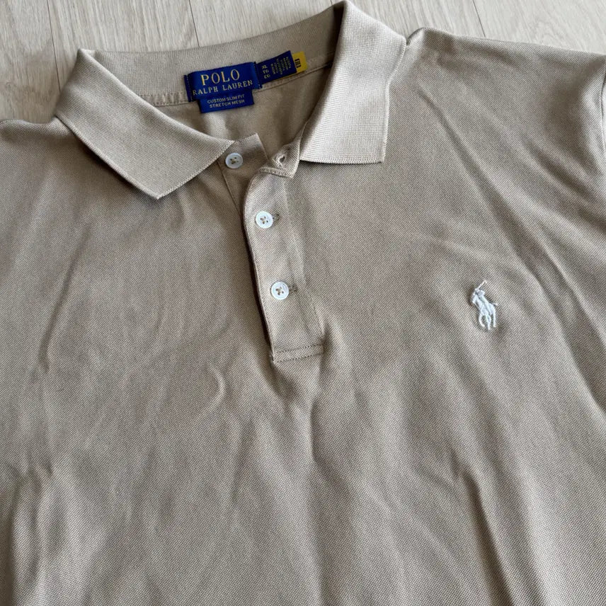 [BUNJANG] Polo Ralph Lauren Short Sleeve Polo Shirt Beige XL / [폴로 랄프로렌] 반팔 카라티셔츠 베이지 XL 사이즈