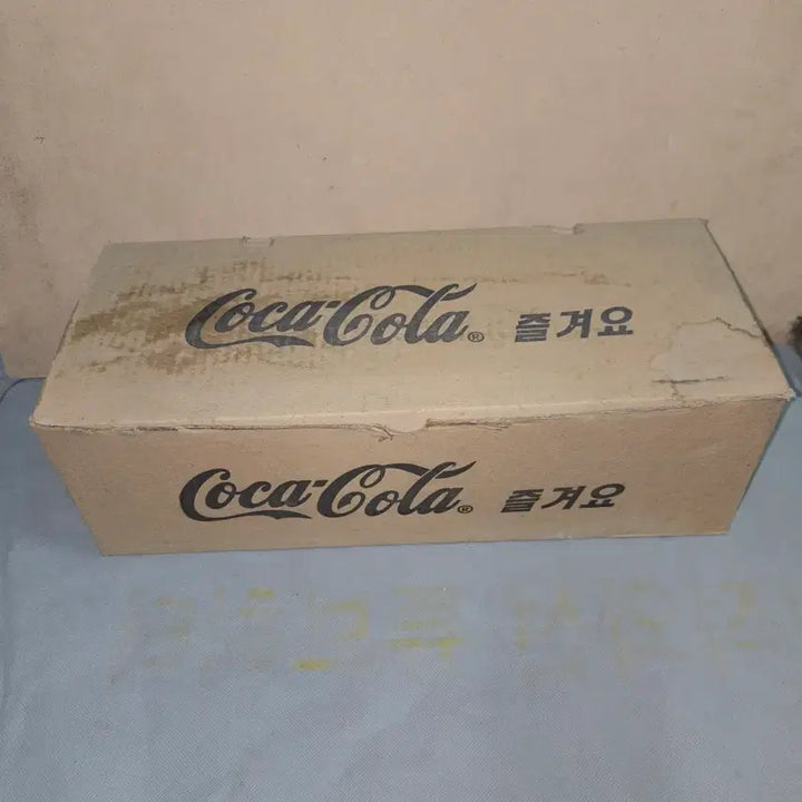 [BUNJANG] 1980s Retro Coca-Cola Unused Glass Set (10 Pieces) / 1980년대 레트로 코카콜라 미사용 유리잔.즐겨요 코카콜라10개 1박스