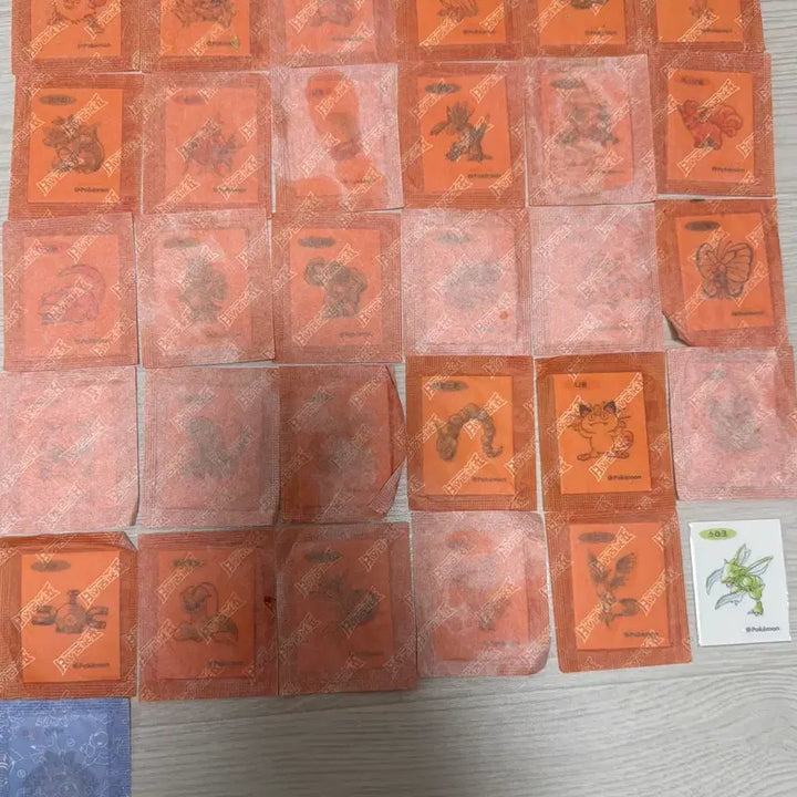 [BUNJANG] Pokemon 30th Anniversary First Edition Stickers Bundle (32 pcs) / 포켓몬 띠부씰 30주년 초판 34개 판매합니다