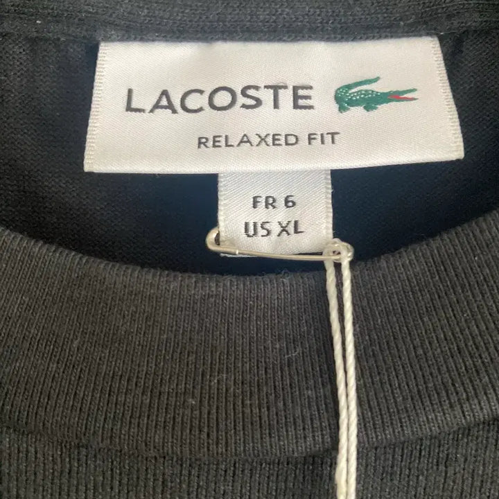 [BUNJANG] Lacoste Black Heavy Relaxed Fit T-Shirt XL / 라코스테 블랙 헤비 릴렉스핏 반팔티 XL 110