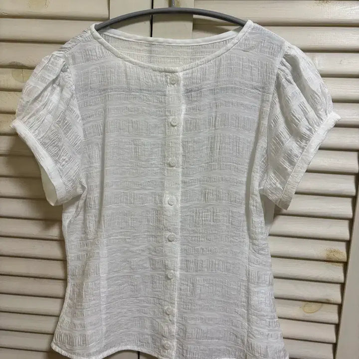 [BUNJANG] Yuje Rinkle Blouse White / 유제 링클 블라우스 화이트 S