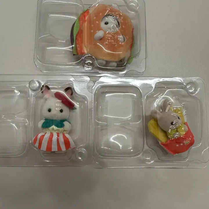 [BUNJANG] Sylvanian Families Blind Bag Hamburger Set - Set of 3 / (오늘할인!)실바니안 블라인드백 햄버거 감튀 토끼 3종 일괄판매