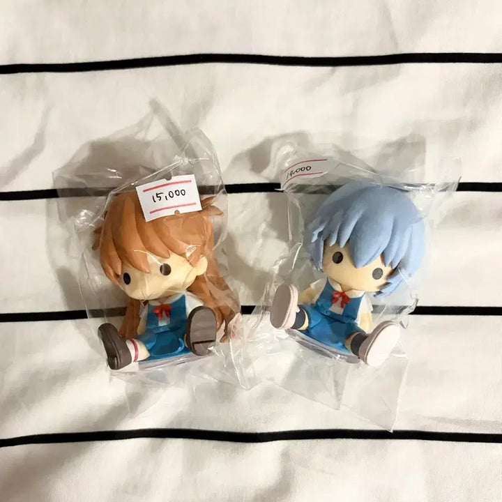 [BUNJANG] Neon Genesis Evangelion Asuka &amp; Rei Petadol Figures Bundle Set / 신세기 에반게리온 아스카 레이 페타돌 피규어 일괄
