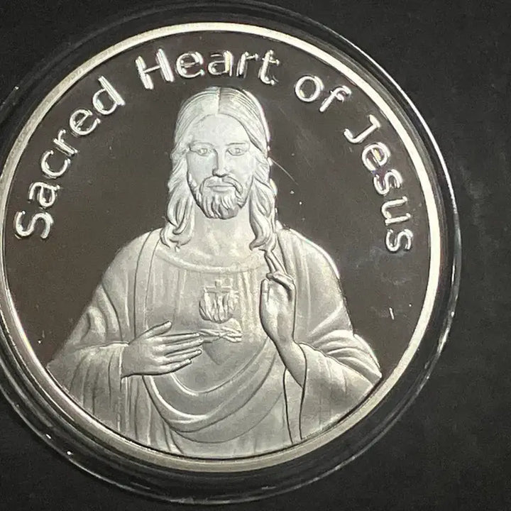 [BUNJANG] Sacred Heart of Jesus Commemorative Coin (Silver Plated) / 예수 성심 기념 코인 주화 (은도금 마감) 판매합니다