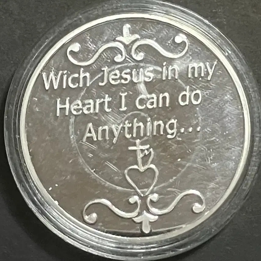 [BUNJANG] Sacred Heart of Jesus Commemorative Coin (Silver Plated) / 예수 성심 기념 코인 주화 (은도금 마감) 판매합니다