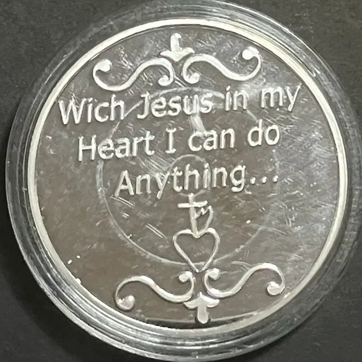 [BUNJANG] Sacred Heart of Jesus Commemorative Coin (Silver Plated) / 예수 성심 기념 코인 주화 (은도금 마감) 판매합니다
