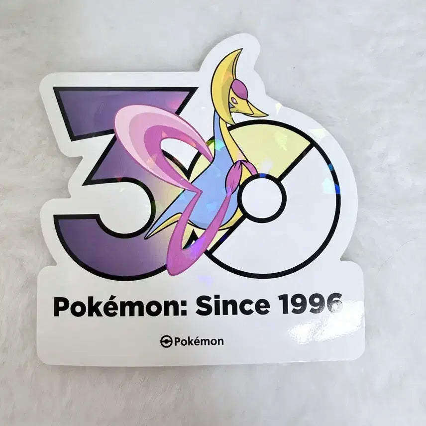 [BUNJANG] Pokemon 30th Anniversary Logo Sticker - Ditto Playground Crescelia / 포켓몬 30주년 로고 스티커 메타몽 놀이터 크레세리아