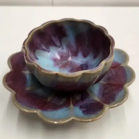 [BUNJANG] Celadon Flower-Shaped Tea Cup Stand / 화형 잔대