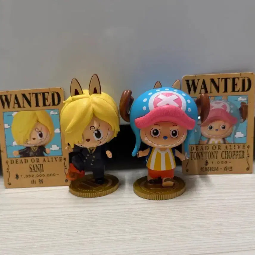 [BUNJANG] Pop Mart One Piece Labubu Chopper &amp; Sanji Set (Unsealed) / 팝마트 원피스 라부부 : 쵸파, 상디 세트 (개봉)