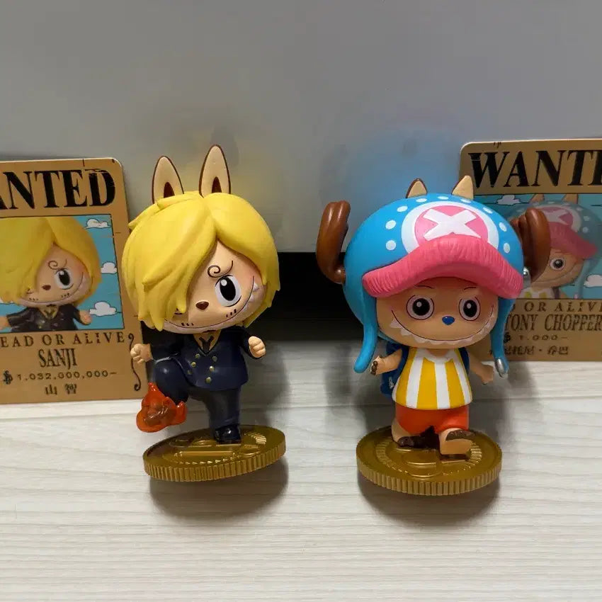 [BUNJANG] Pop Mart One Piece Labubu Chopper &amp; Sanji Set (Unsealed) / 팝마트 원피스 라부부 : 쵸파, 상디 세트 (개봉)