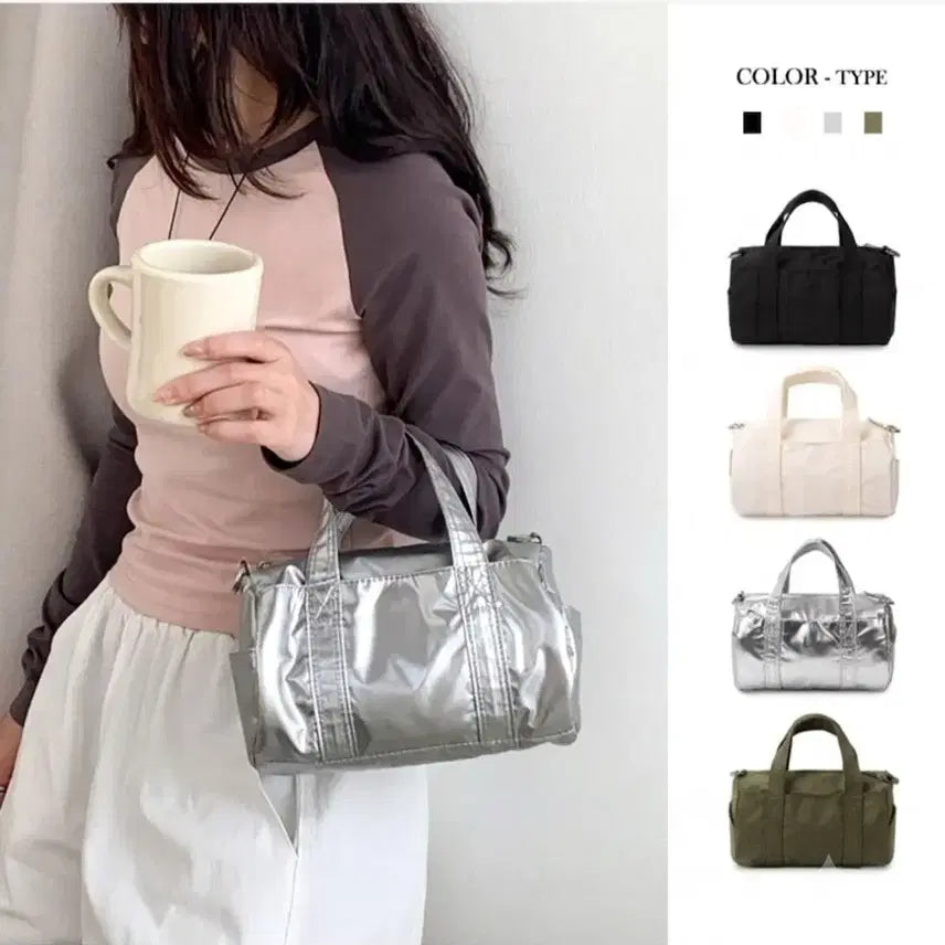 [BUNJANG] Nylon Cylinder Mini Tote Bag / 나일론 원통 미니 토트백 (무료배송)