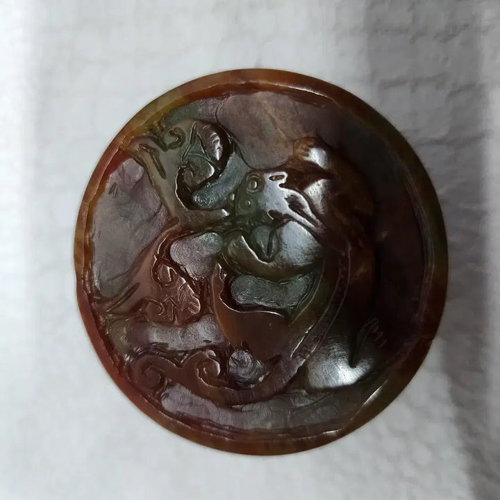 [BUNJANG] Chinese Jade Cosmetic Box and Incense Holder / 중국 옥돌 화장품 분합 옥향합