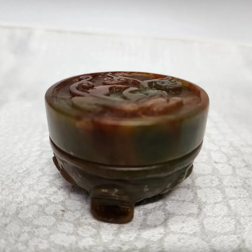 [BUNJANG] Chinese Jade Cosmetic Box and Incense Holder / 중국 옥돌 화장품 분합 옥향합