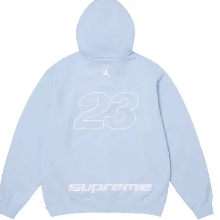 [BUNJANG] Supreme x Jordan Zip Up Hooded Sweatshirt Light Blue M / 슈프림 x 조던 집업 후드 스웨트셔츠 라이트 블루