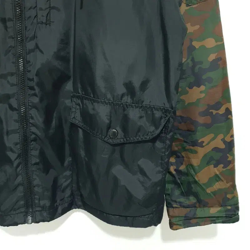 [BUNJANG] Design United Military Camo Colorblock Windbreaker Jacket (Size 105) / 디자인 유나이티드 밀리터리 카모 배색 바람막이 자켓 105_M2590