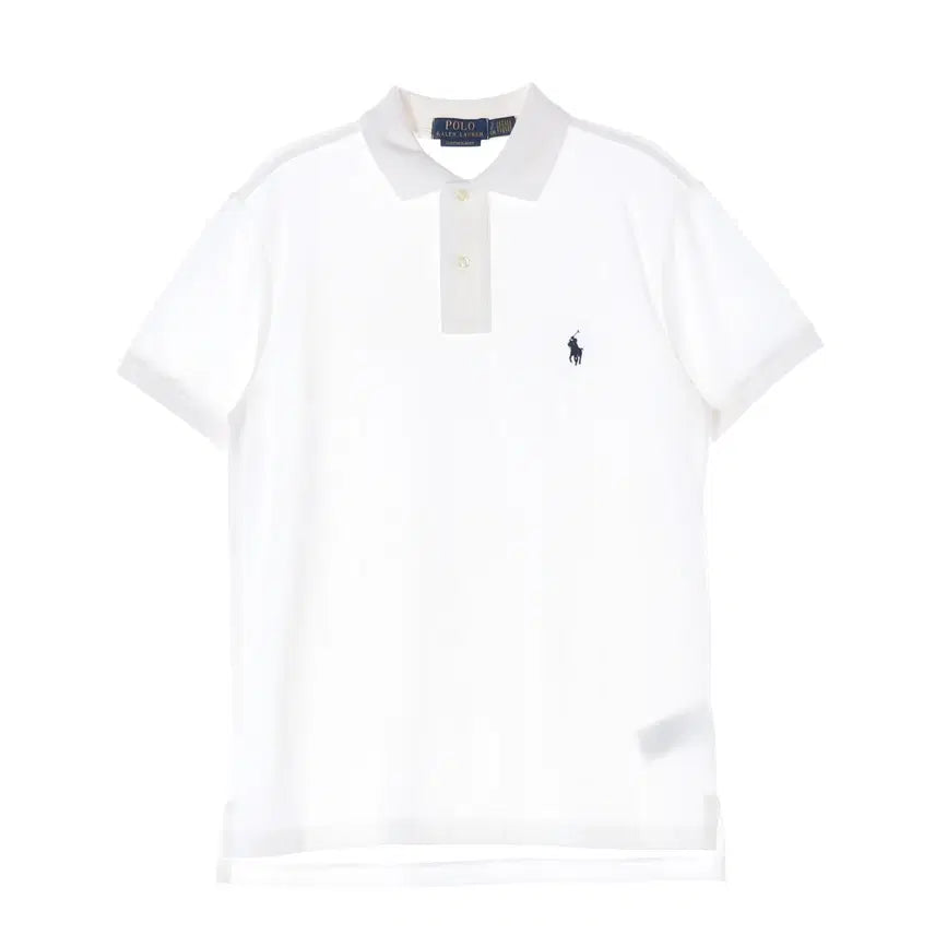 [BUNJANG] Polo Ralph Lauren 24SS Custom Slim Fit Cotton Pique Logo Embroidered Short Sleeve T-Shirt / 폴로 랄프 로렌 24SS 커스텀 슬림핏 코튼 피케 로고 자수 반팔 티셔츠