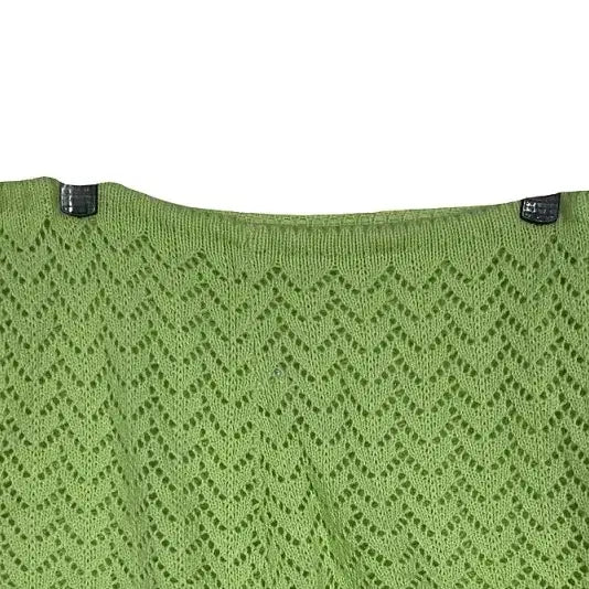 [BUNJANG] Wacoal Lime Punching Knit Skirt Pants / WACOAL 라임 펀칭 니트 스커트 물결 유니크 팬츠 반바지 [M]