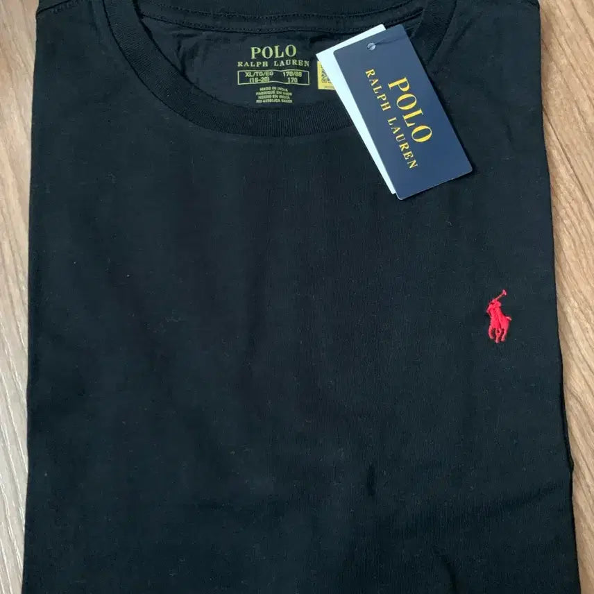[BUNJANG] Polo Ralph Lauren Boys Black Short Sleeve T-Shirt XL / (택부착 새상품) 폴로 보이즈 블랙 검정 반팔 티셔츠 XL사이즈