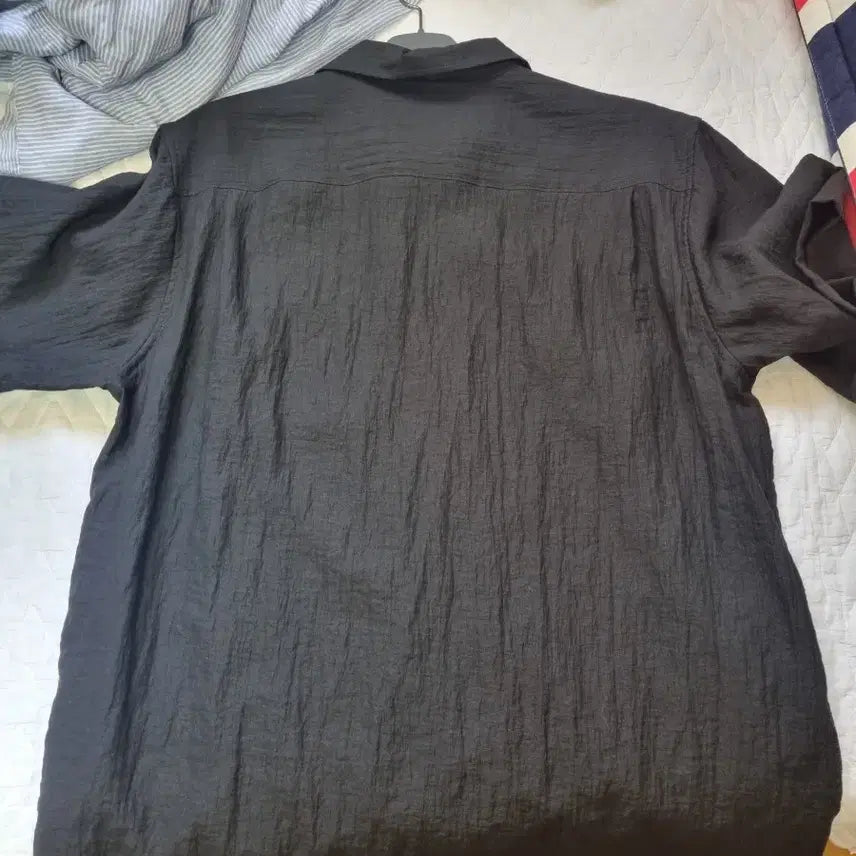 [BUNJANG] Uniqlo GU Texture Shirt Short Sleeve XL Black / 유니클로 GU 텍스처셔츠 반팔 XL 09블랙