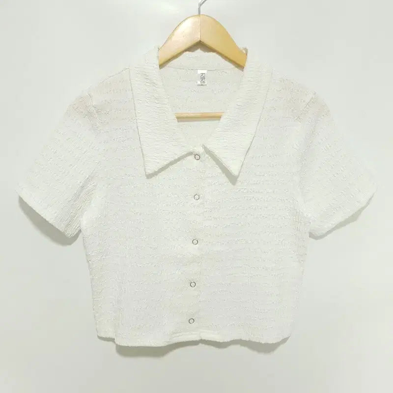 [BUNJANG] Rirancoe Short Sleeve Collar Cardigan / 리리앤코 반팔 카라 가디건 1_S0114