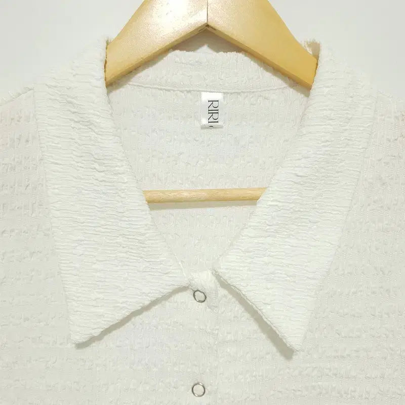 [BUNJANG] Rirancoe Short Sleeve Collar Cardigan / 리리앤코 반팔 카라 가디건 1_S0114
