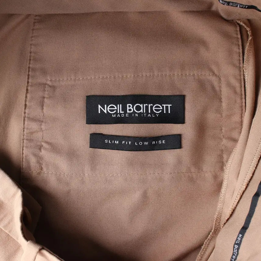 [BUNJANG] Neil Barrett Slim Fit Low Rise Cotton Blend Chino Pants / 닐 바렛 사이드 라인 슬림핏 로우 라이즈 코튼 혼방 치노팬츠